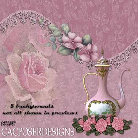 Pink Little Tea pot by Cherie Courtney
