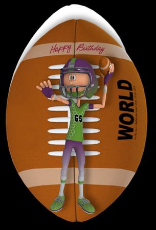Football Birthday Card by Cherie Courtney