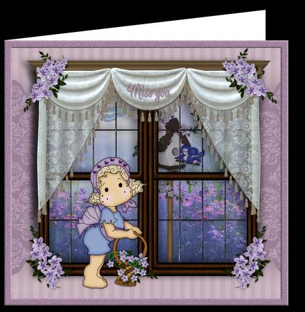 Flower Girl in the Window by Cherie Courtney