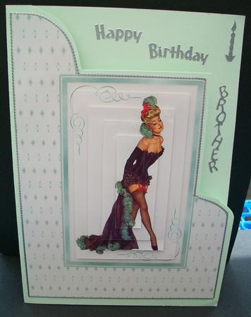 Show Girl Card Front by Cheryl French