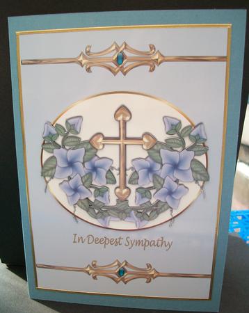 Floral Cross Sympathy by Cheryl French