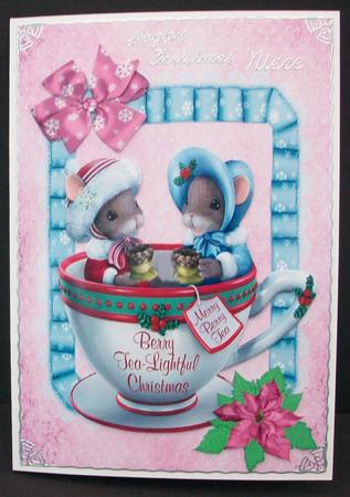 Cute Little Mice in a Teacup by Cheryl French