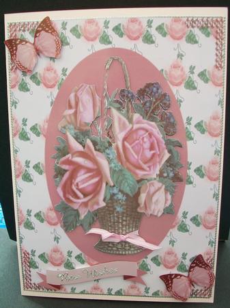 Pretty Basket of Roses by Cheryl French