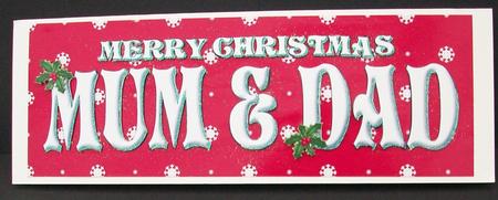 Mum & Dad Christmas Dl Decoupage Quick Card Front by Cheryl French
