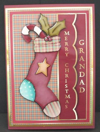 Country Christmas Stocking - Grandad by Cheryl French