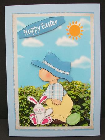 Easter Rabbit and Egg by Cheryl French