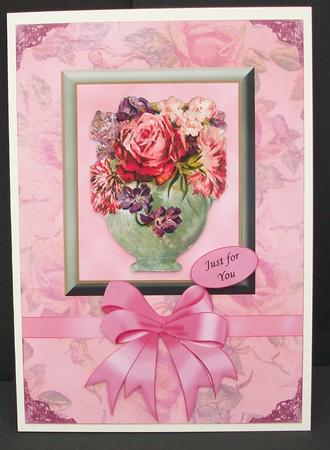 A Vase of Roses Shabby Chic by Cheryl French
