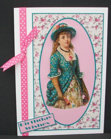 Vintage Girl Decoupage Topper by Cheryl French