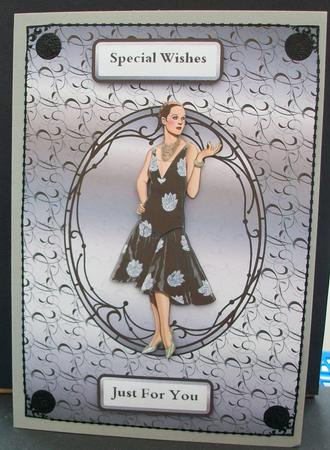 Mono Vintage Lady by Cheryl French