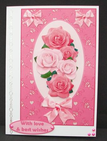 Pink Roses Decoupage Topper by Cheryl French