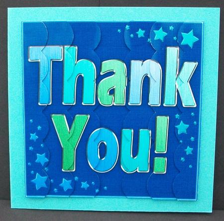 Thank You Scallop Edge Side Stacker by Cheryl French