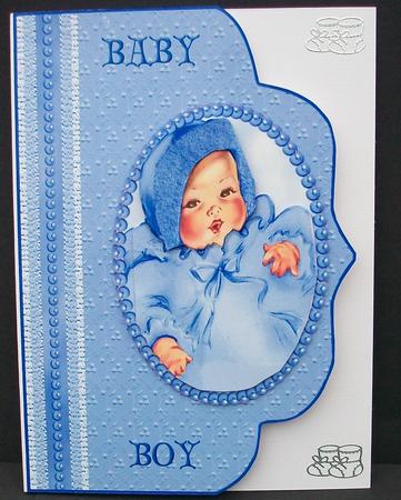 Baby Boy Fancy Edge with Decoupage by Cheryl French