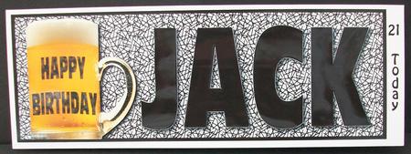 Happy Birthday Jack Large Dl (black) by Cheryl French
