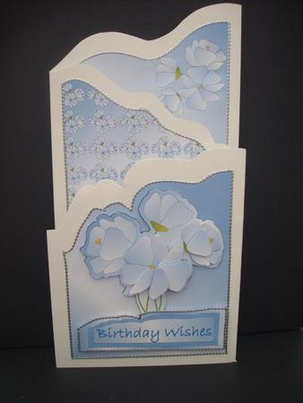 Floral Cascade in Blue by Cheryl French