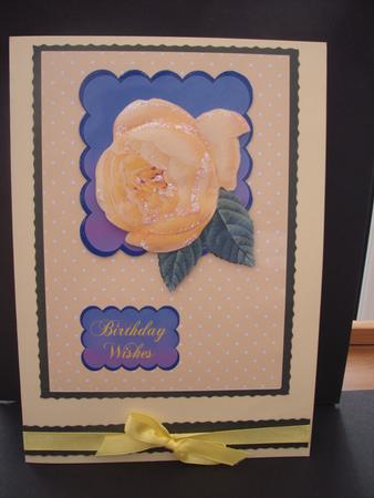 Yellow Rose and Polka Dots by Cheryl French