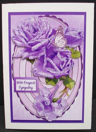 Purple Glittered Roses by Cheryl French