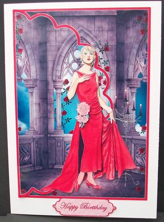 Red Hot Evening Envelope Card by Cheryl French
