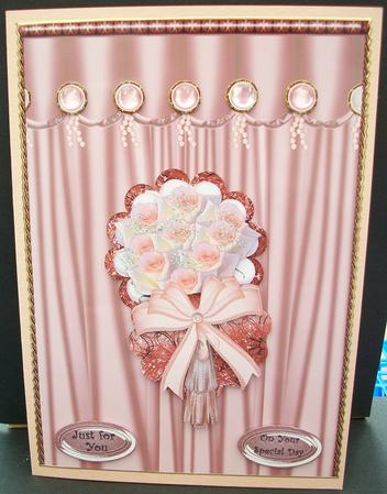 Pale Peach Roses Arranged on a Scallop by Cheryl French