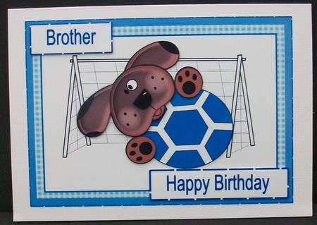 Patch Puppy Football - Blue by Cheryl French