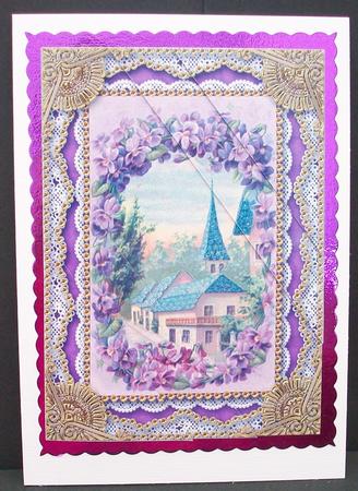 Lavender View 7x5in Duo Triange Stacker by Cheryl French