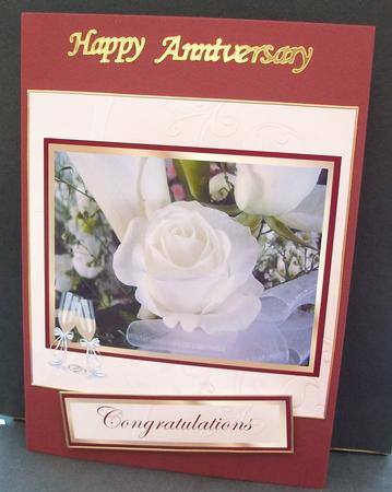 Ivory Rose Pyramid Quick Card Front by Cheryl French