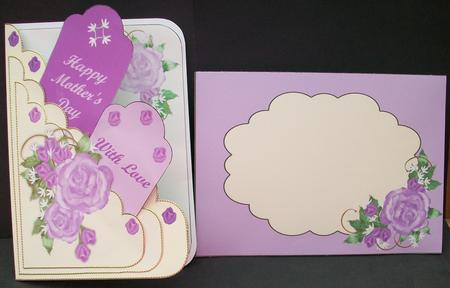 Mother's Day Roses Scalloped Pocket Card by Cheryl French