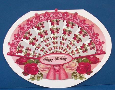 Rose Fan and Wobble Sheet by Cheryl French