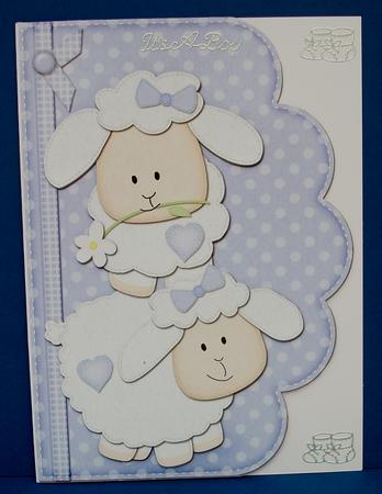 A4 Little Lamb Felties Scalloped Edge by Cheryl French