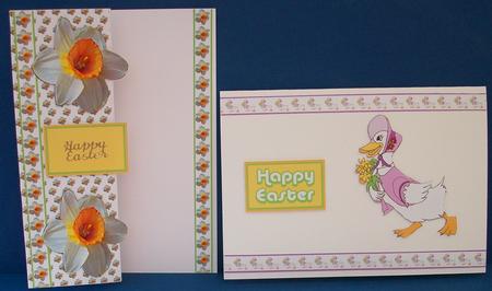 Pink Ducks and Daffodils by Cheryl French