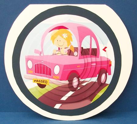 Passed Driving Test/ Good Luck Pink Circle Pyramid. by Cheryl French