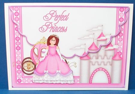 Perfect Princess Scalloped Edge Envelope Card by Cheryl French