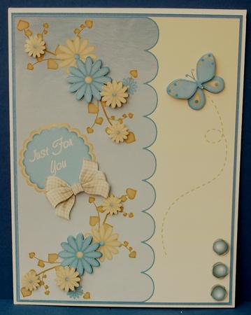 Butterfly and Flowers Wavy Edge Step by Step by Cheryl French