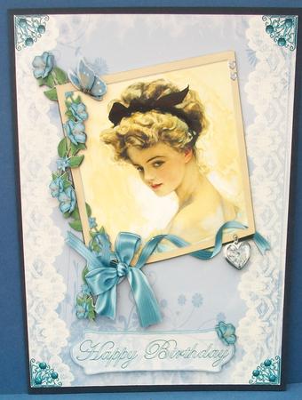 Vintage Lady in Lace Card Front, Topper and Decoupage by Cheryl French