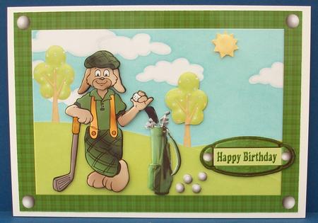 Golfer with Decoupage by Cheryl French