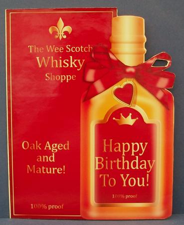 Birthday Whisky Bottle Shaped Card by Cheryl French