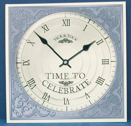 Time to Celebrate Clock Circle Pyramage Topper by Cheryl French