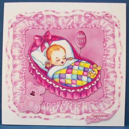 Baby Girl in Cot by Cheryl French
