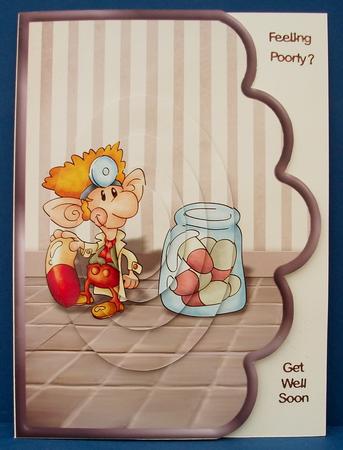 The Pill Doctor Scallope Edge Curve Card by Cheryl French