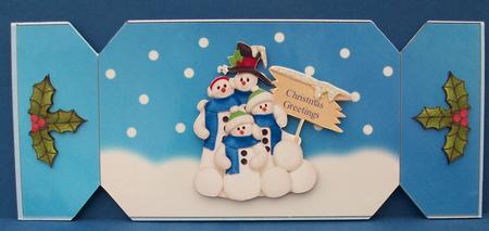 A Christmas Cracker Shaped Card with Decoupage by Cheryl French