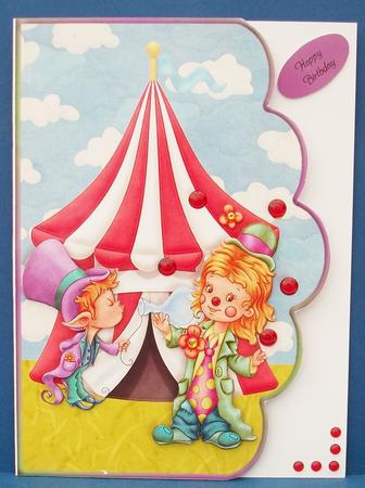 Fun at the Top Scallope Edge Curve Card by Cheryl French