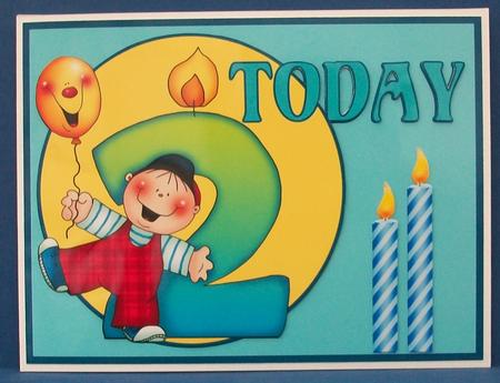2 Today Boys Quick Card with Decoupage by Cheryl French