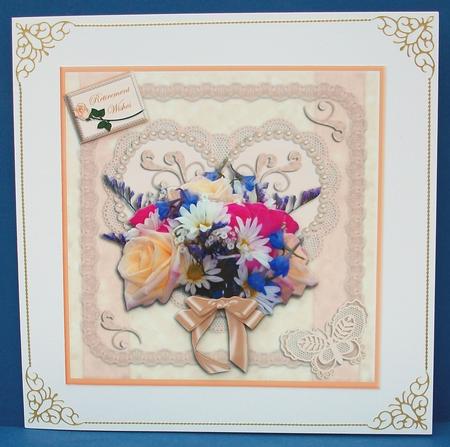 Peach Floral Bouquet by Cheryl French