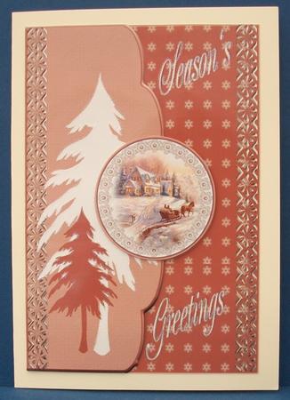 Scalloped Edge Seasons Greetings #3 by Cheryl French