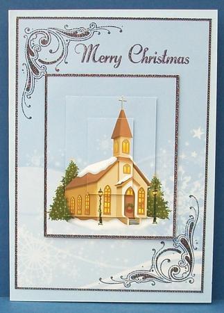 Christmas Church Card Front by Cheryl French