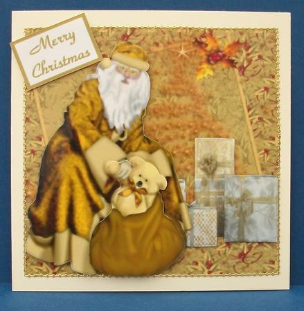 Golden Santa by Cheryl French
