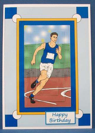 Runner (blue) - A5 by Cheryl French