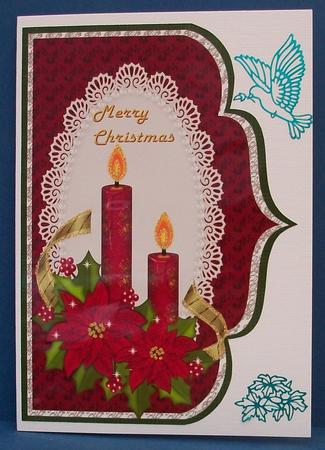 Scallop Edge Merry Christmas by Cheryl French