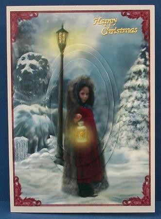 Victorian Winter Christmas Oval Pyramid by Cheryl French