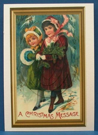 Vintage Christmas Message Pyramid Topper by Cheryl French
