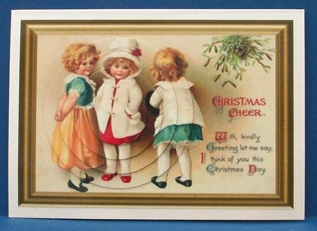 Vintage Christmas Cheer Pyramid Topper 1 by Cheryl French